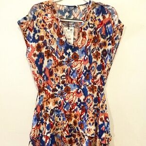 Zara Printed Dress (Sz L) - NWT